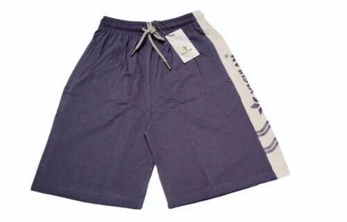 Mens Cotton Shorts - 80 GSM, Dark Blue | Premium Stretchable Material, Quick-Dry, Durable Stitching, Relaxed Style with Side Pockets