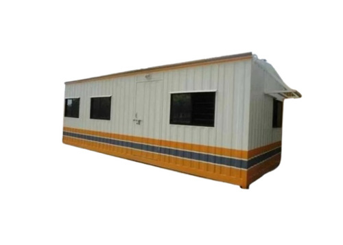 Mild Steel Portable Office Cabin - Modular Design, 12mm Wall Thickness, Painted Finish | Eco-Friendly, Rectangular Shape, Available in Yellow, White, Cream, Green