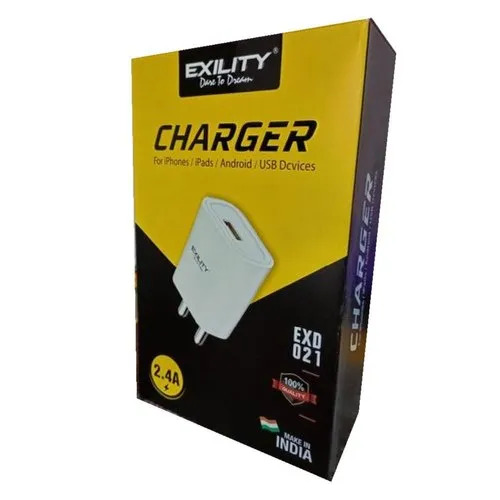 Mobile Accessories Printed Packaging Box - Rectangular 3-Ply Structure, Spot UV Printed, PVC Coated Finish, Multicolor Design