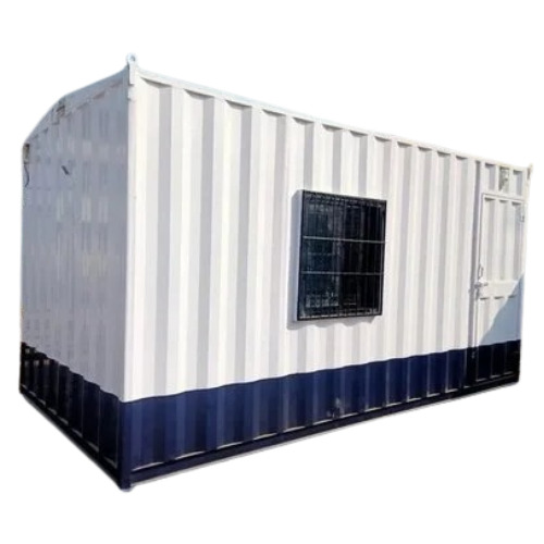 Modular Portable Office Cabin - 65mm Wall Thickness, Eco Friendly Design, Painted Finish, Steel Structure, Rectangular Shape, Available in White and Blue
