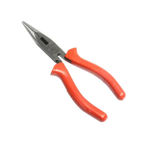 Long Nose Pliers - Lightweight Metal and Plastic Material, Standard Size in Orange & Silver | Superior Corrosion, Rust, and Water Resistance, Easy to Operate with Rubber Handle
