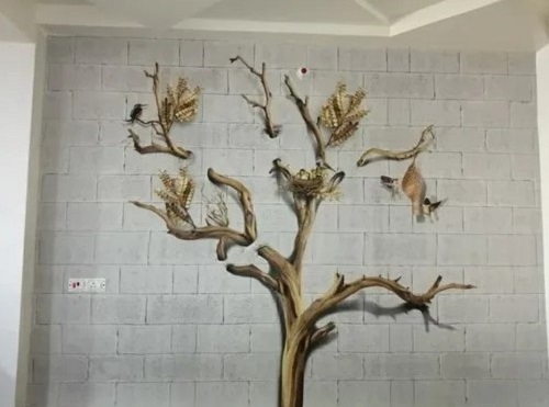 Printed Birds And Tree Wallpaper - PVC Material, Various Sizes Available | Waterproof, Long Lasting Finish, Easy to Install, Ideal for Decoration