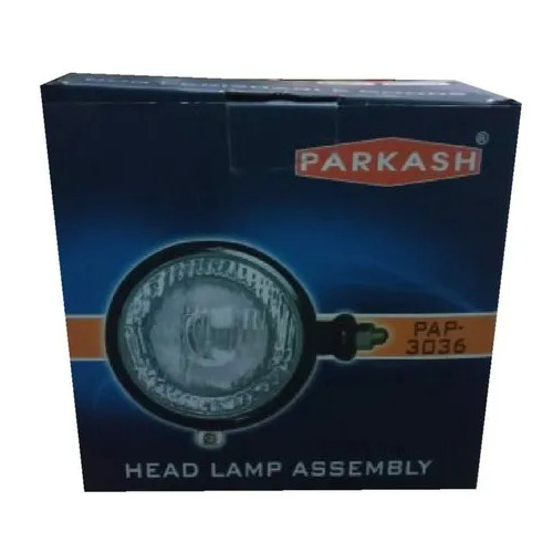 Printed Head Lamp Packaging Box - Virgin Kraft Paper, 3 Ply Single Wall, Square Shape, Multicolor Design | Industrial Use, Corrugated Material