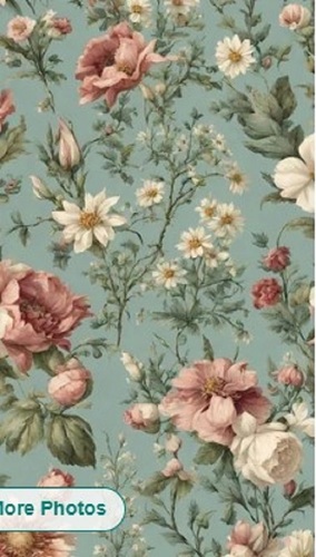 PVC Flower Printed Wallpaper