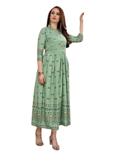 Rayon Printed Long Kurti