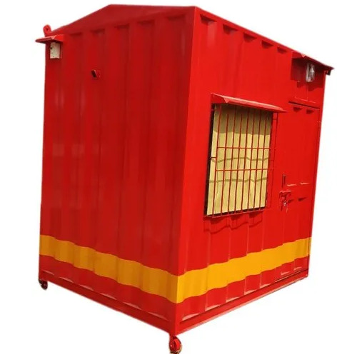 Red Portable Security Cabin
