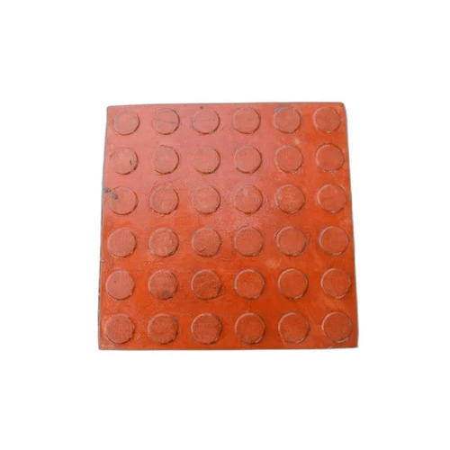 Red Square Paver Block - Concrete, 3mm Thick | Matt Finish, Square Shape, Red Color