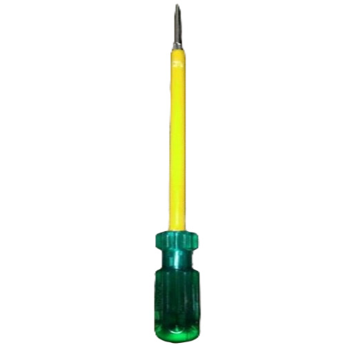 Reversible Screwdriver - Premium Quality, 8 Inch Stainless Steel with Green Rubber Handle | Optimum Condition for Garage Use
