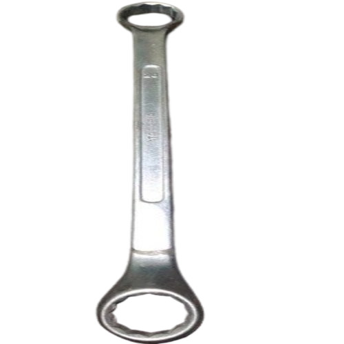 Carbon Steel Ring Spanner - 10 Inch , Premium Quality, Silver Finish, Straight Shape, Optimal Usage for Garage