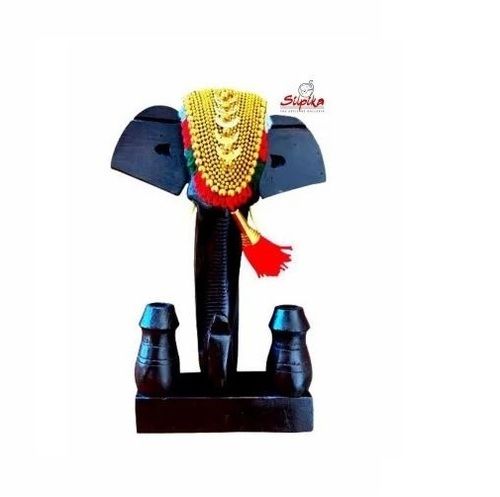 Silpika Wooden Pooram Head Pen Stand