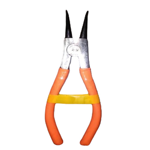 Stainless Steel Circlip Plier - 6 Inch, Orange Rubber Handle | Premium Quality, Optimum Performance for Snap Ring Applications