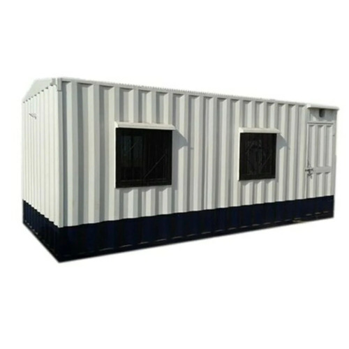 Steel Portable Office Cabin - Modular Design, 65mm Wall Thickness | Eco-Friendly, Rectangular Shape, Painted Finish, Available in White and Blue