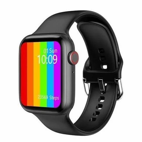 T200 Plus Smartwatch - Silicone, Custom Size, Black, Square Dial | Digital, Fashion, Unisex Casual Timepiece for Daily Use