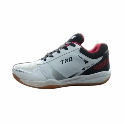 Tarnado Lace Up Badminton Shoes - PU Leather, Size 3-11, Multiple Colors | Lightweight Design, Non-Marking Outsole, Cushioned Insole for Comfort
