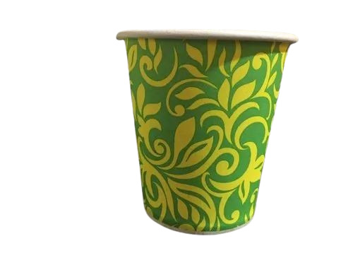 200 Ml Printed Paper Cup - 200 Ml Capacity, Yellow Color, Disposable Material | Ideal for Event and Party Supplies, Eye-Catching Printed Pattern