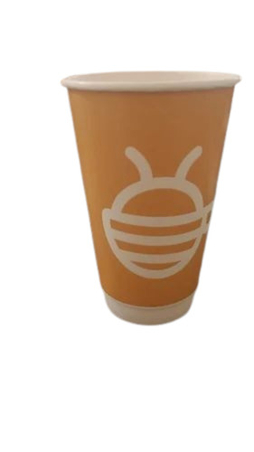 500 Ml Double Wall Paper Cup - 6 Inch Height, 3.5 Inch Top Diameter, Yellow Color, Disposable | Ideal for Event and Party Supplies, Pack of 50 Pieces