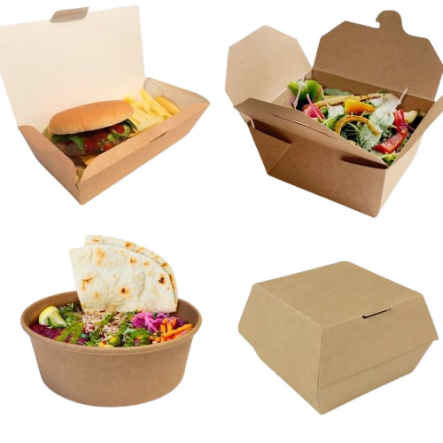Food Packaging Cardboard Boxes - Paper Material, Two Ply, 150 gm Capacity, Brown Color | Ideal for Pizza Packaging