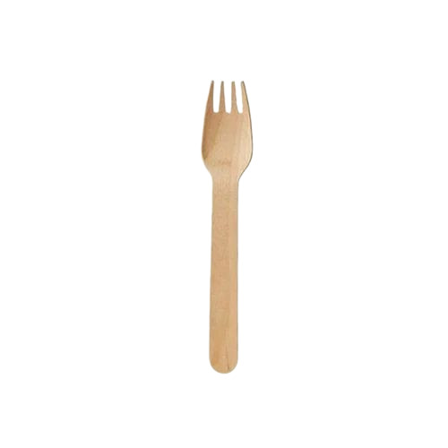 Wooden Fork - 14cm Length, 100% Birch Wood Material, Brown Color | 100 Pieces, Eco-Friendly Disposable Forks