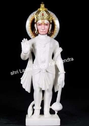 2 Feet Marble Hanuman Statue