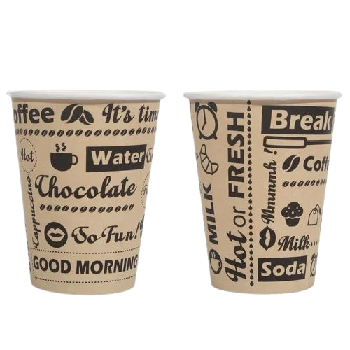 Printed Disposable Paper Cup - 360ml Capacity, White Color | Ideal for Events and Party Supplies