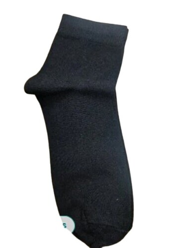 Black Cotton Socks - Various Sizes Available, Wrinkle Free and Comfortable Wear, Shrink Resistant