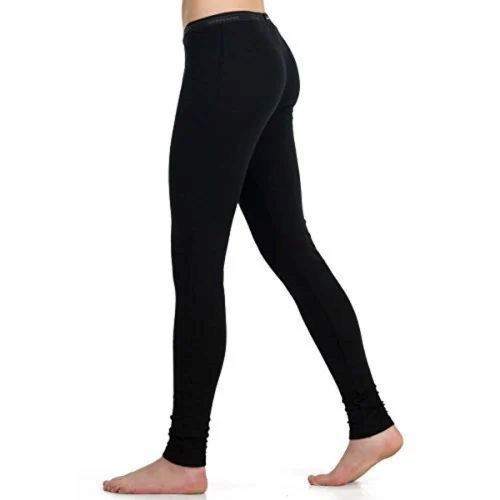 Black Ladies Leggings - Cotton Blend, Ankle Length | Premium Quality, Lightweight, Breathable, Elastic Waistband, Anti Wrinkle