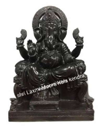 Black Marble Ganesh Statue