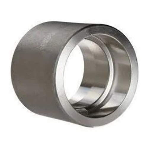 Coupling Socket Weld Fitting - Metal, Round, Silver | Precise, Sturdy, Fine Finish, New, Polished Design For Pipe Fitting Applications