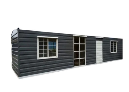 Custom Built Portable Cabins - Mild Steel, Rectangular Shape | Ideal for Office or House Use, Available in White and Gray