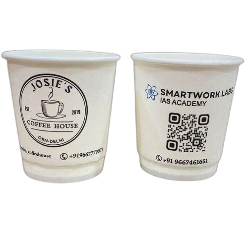 Customised Paper Cup - 180ml Size, 2.5 Inch Top Diameter, 2 Inch Bottom Diameter, 3 Inch Height | Disposable, Printed for Events and Party Supplies