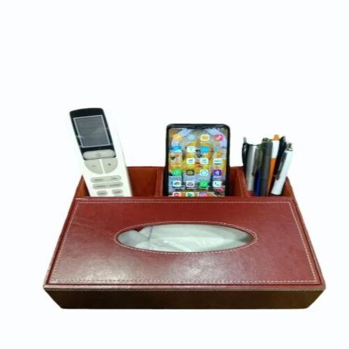 Desktop Gift Set - Wooden Material 25x9.5 CM Brown Color Ideal Office Usage
