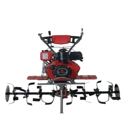 Diesel Power Weeder - Metal Build, Gear Drive System | Premium Quality, Red Color, Gear Straight Driving Transmission