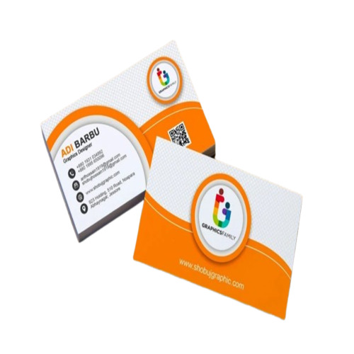 Double Sided Visiting Card - PVC Material, Matte Finish, Textured Print, Custom Size | Tear Resistant, Double Sided Printing