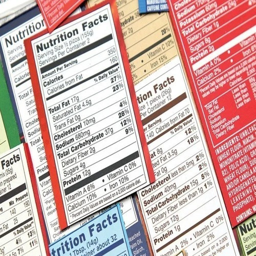 Food Labels - Printed Paper, Multicolor Rectangle Adhesive Stickers | Customized with Solvent Adhesive for Product Labeling