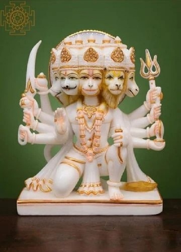 Marble Panchmukhi Hanuman Statue