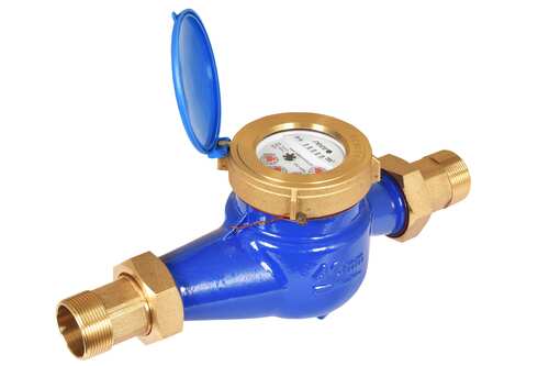 Multijet Analog Water Meter - Color: Blue