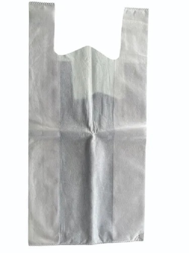 Non Woven W Cut Carry Bag - Durable, Eco-Friendly, Plain Design | Non-Woven Shopping Bag With Handle