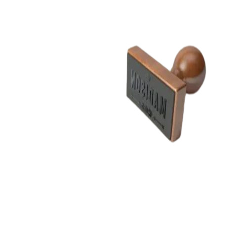Wooden Office Rubber Stamp - Powder Coated Finish, Box Packaging for Professional Use