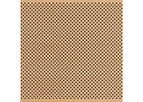 Perforated Wooden Acoustic Wall Panel - 12 Millimeter Thickness, Brown Wood Material for Industrial Use