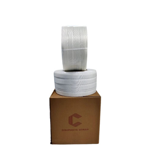 Polyester Strap - Fine Thickness, Flexible, Round Shape | White Color, Ideal for Industrial Packing Use