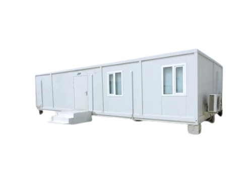 Portable Modular Conference Cabin - Steel, Rectangular, Color Coated White, Gray, Blue | Customizable Design, Ideal for Office Use