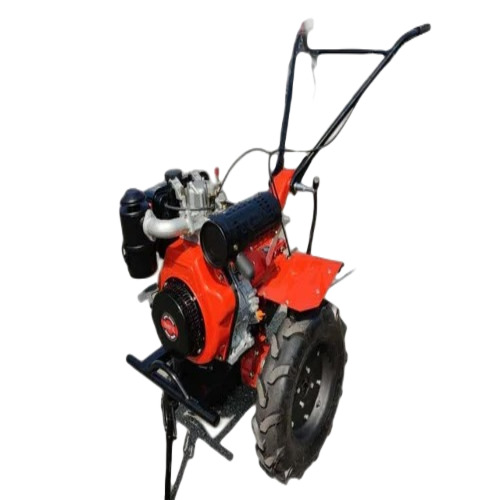 Power Weeder - 9 hp Diesel Manual Start Gear Drive Power Source | Premium Quality Metal Build Orange Finish Ideal for Agriculture