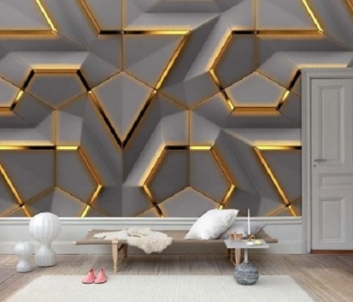PVC Interior Wallpaper - Waterproof PVC Material, Various Sizes Available | Long Lasting Finish, Easy to Install, Tested on Quality Standards
