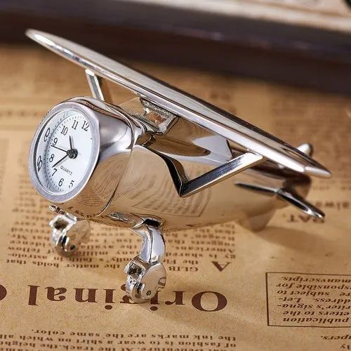 Silver Aeroplane Table Watch
