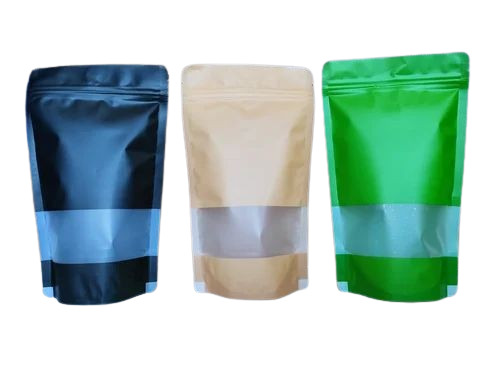 Standy Zip Lock Pouch - Durable Plastic Customized Size | Fine Finished Very Good Shape All Color Options