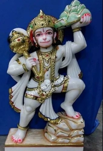 White Marble Hanuman Ji Statue