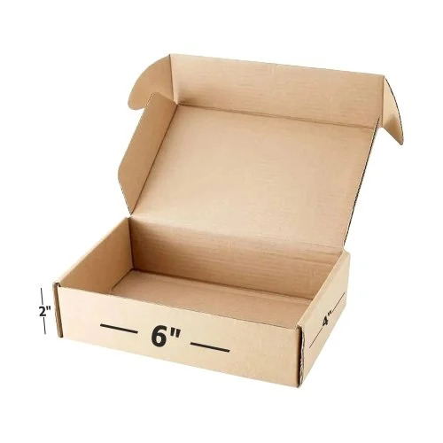 3 Ply Corrugated Flap Box - Durable, Eco-Friendly | Brown Rectangular Design for Apparel, Food, Gifts, Home Appliances, Personal Care, Pharmaceutical Use