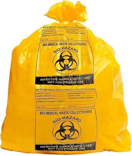 Biomedical Waste Collection Bags - Color: Yellow