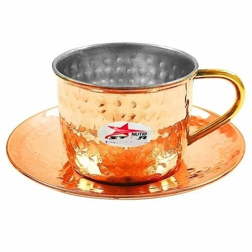 Copper Khalai Cup And Saucer