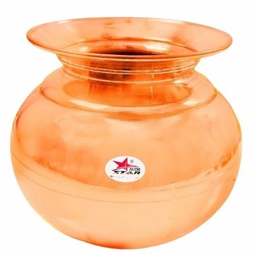 Nutristar Copper Water Pot - 100% Pure Copper, 6L Round Design | Original Home Use Pot